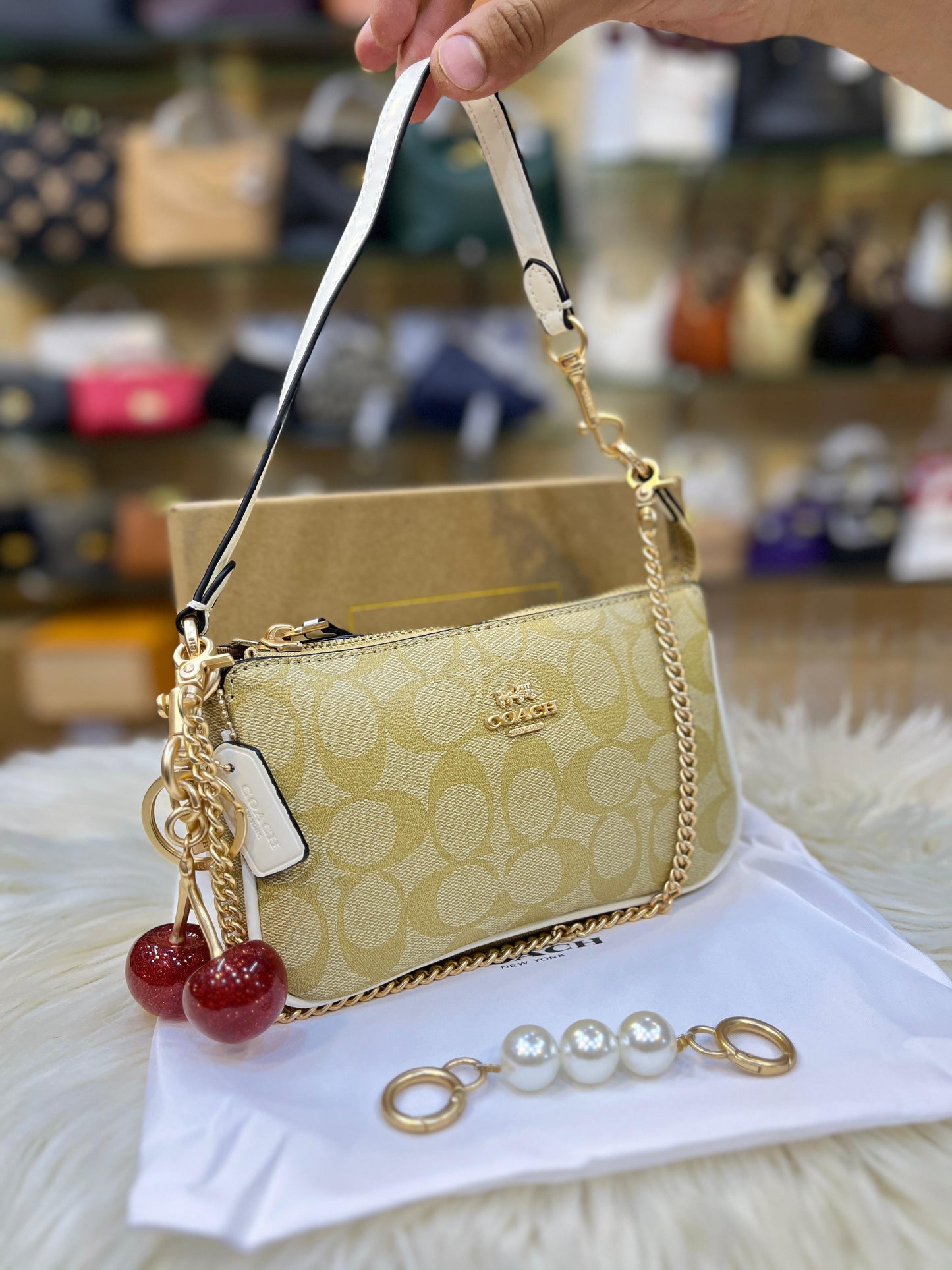 Signature Mini Shoulder Bag with Gold Chain Detail /Available in 4 Colors
