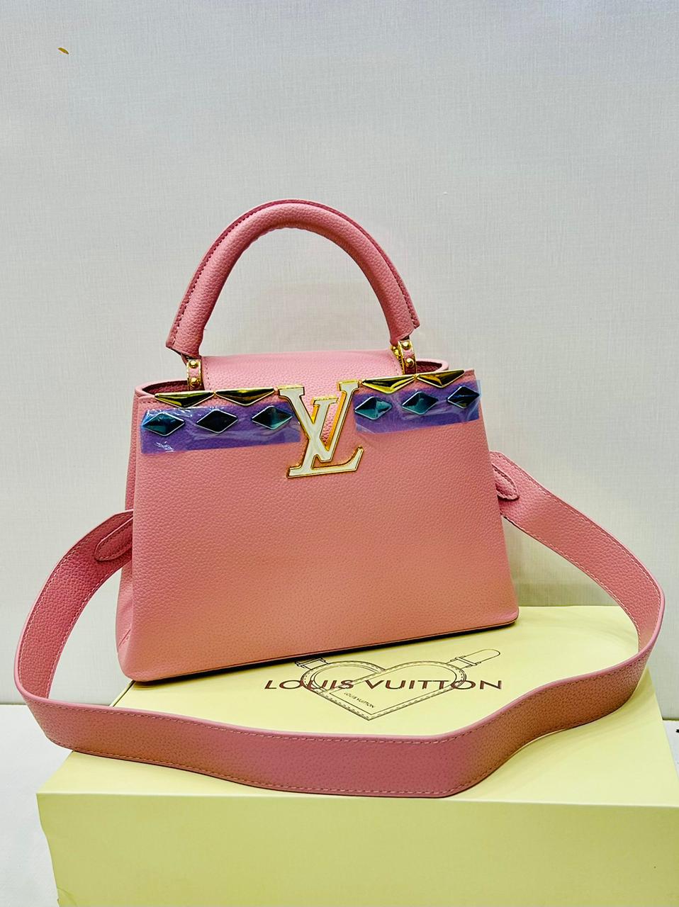 Elegant Handbag Structured Top-Handle Purse with Gold Accents