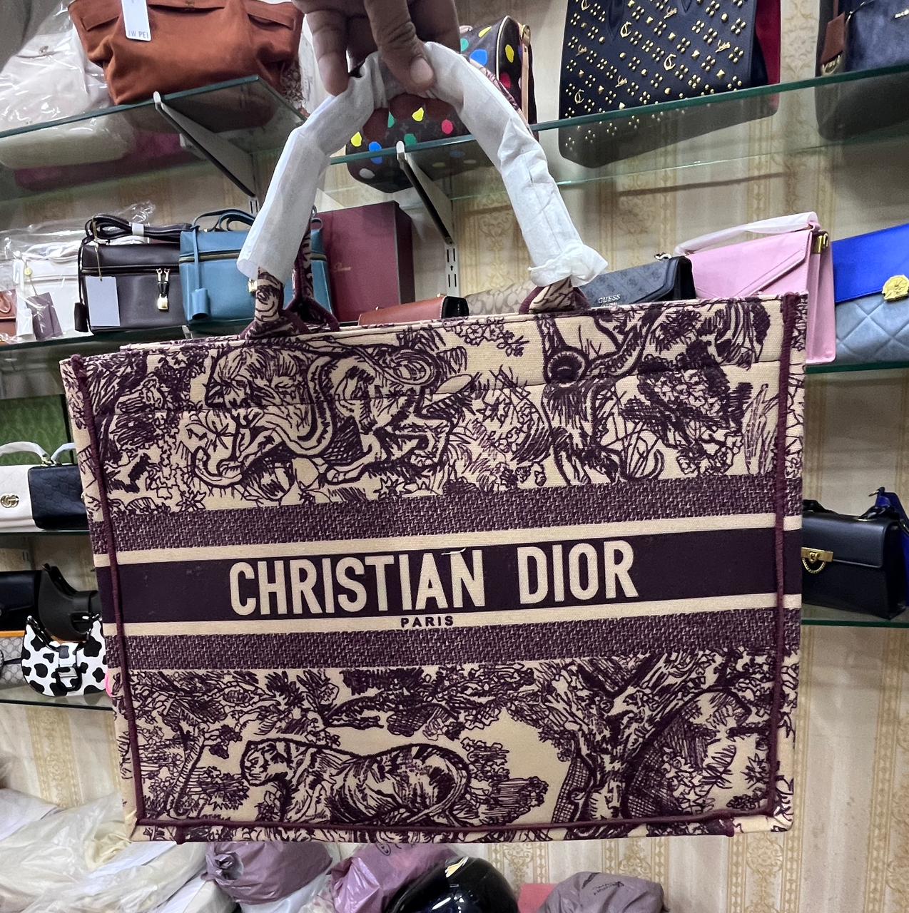 Monochrome Patterned Tote Bag with Structured Design