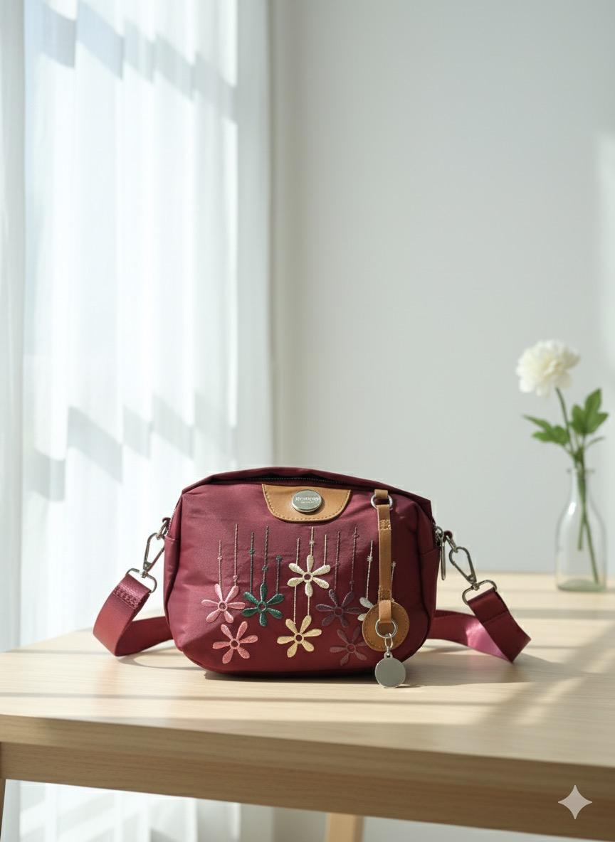 Embroidered Floral Crossbody Bag – 8 Beautiful Colours