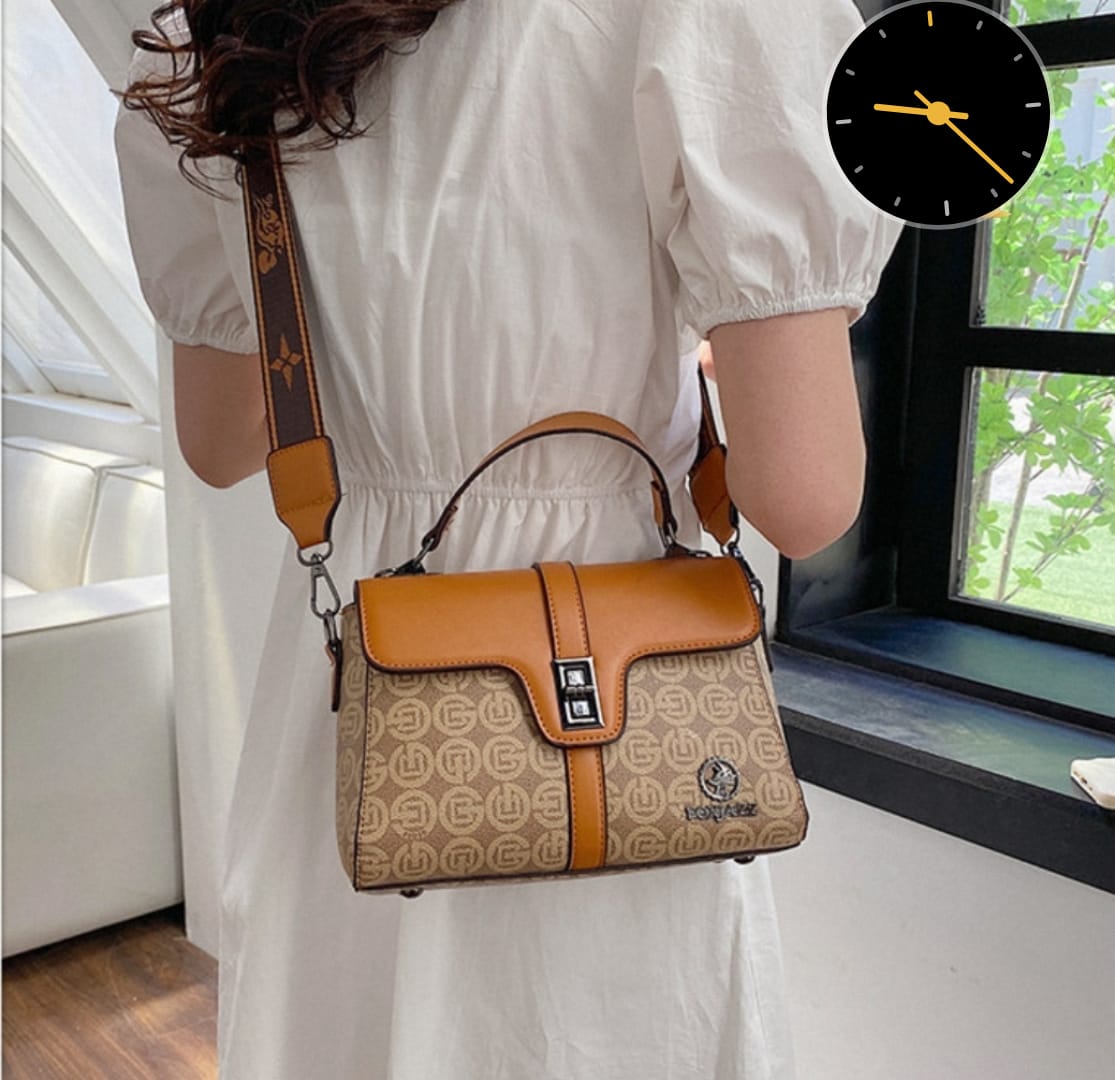 Elegant Patterned Crossbody Handbag