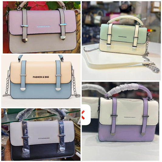 Two-Tone Trendy Shoulder bags
