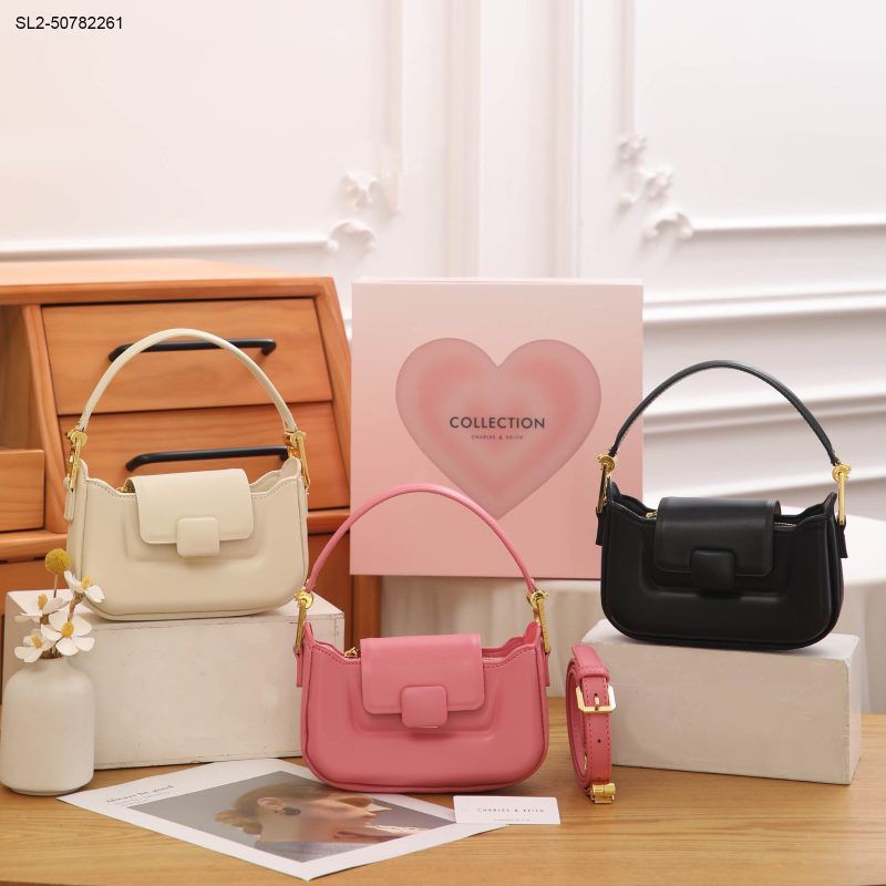 Mini Croissant Style Flap Shoulder Bag Collection - Three Essential Colors