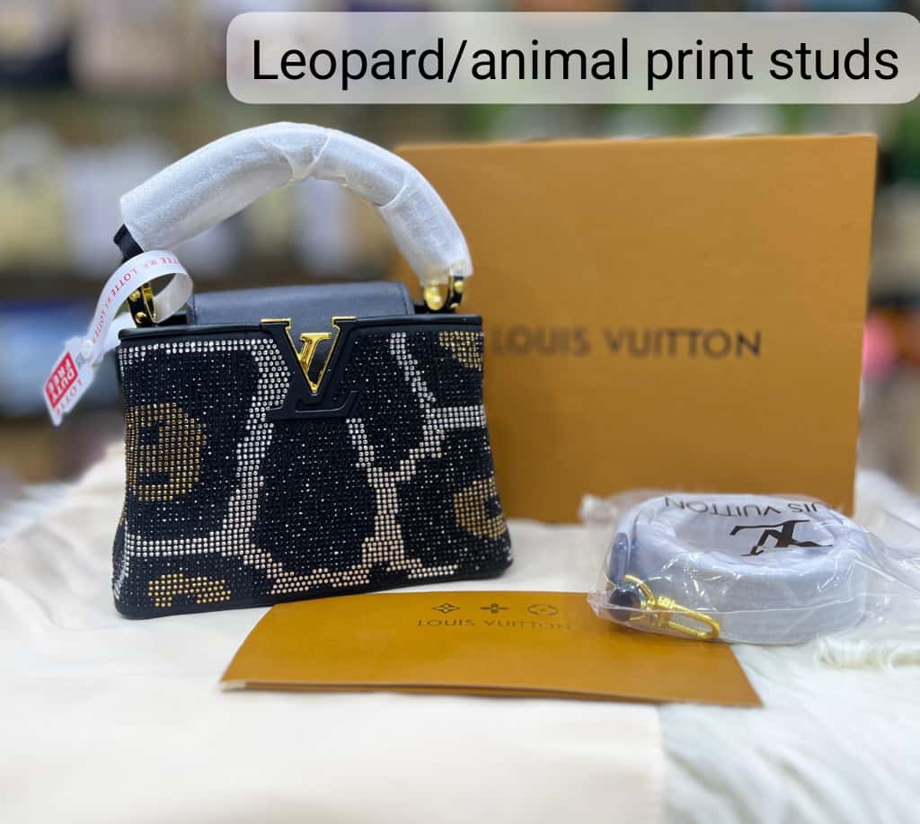 Structured Evening Bag with Geometric Studs/Crystals and V-Detail Accent - Four Styles