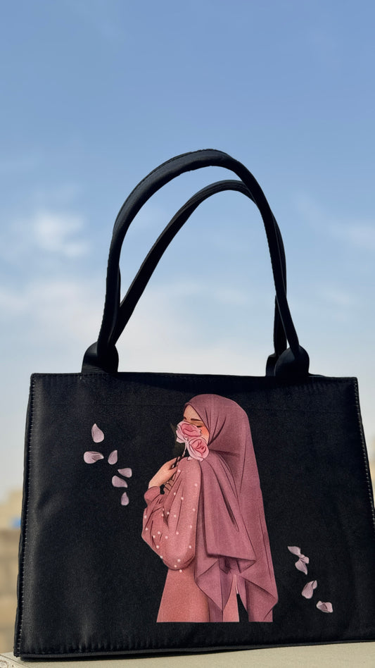 Serene Hijabi Illustration Handbag🧕✨