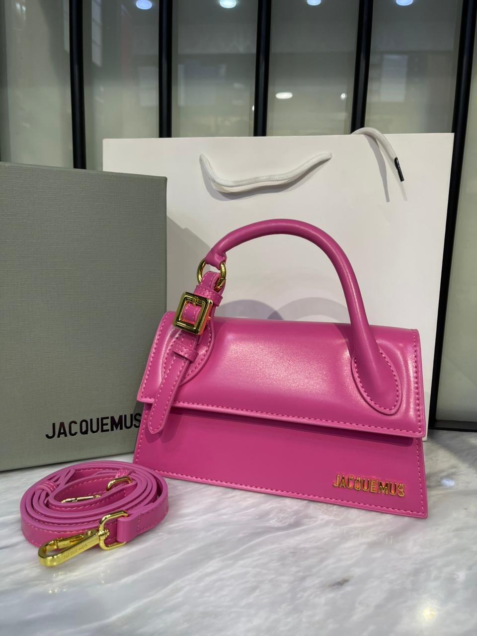 Elegant Sculptural Top-Handle Bag with Gold Hardware